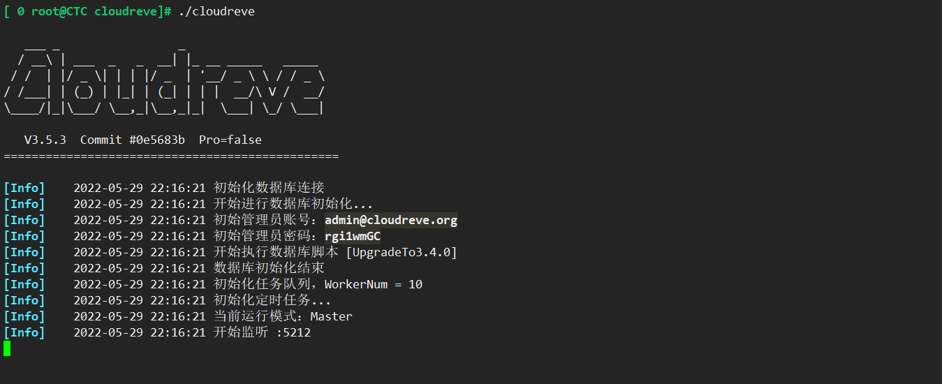 install cloudreve cloudreve-install